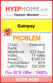 Gainpay.club details image on Hyip Home